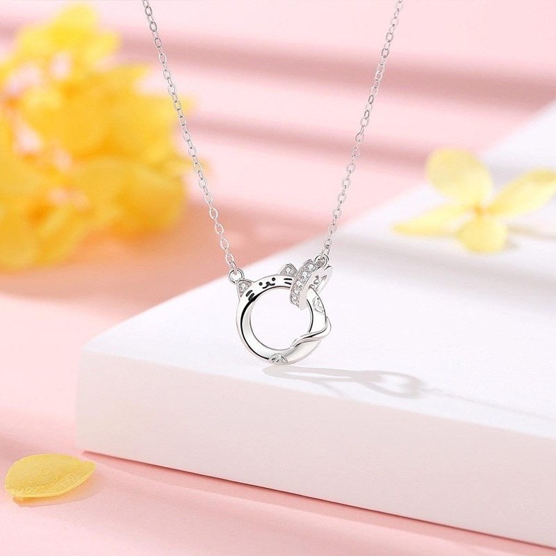 Cat Ring Necklace