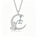 Cat on Moon Necklace