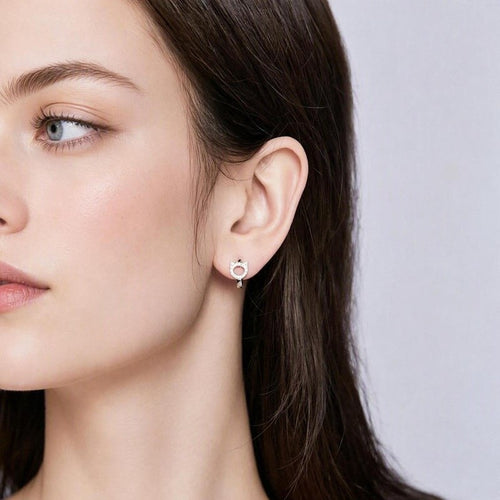 Cat Hoop Earrings