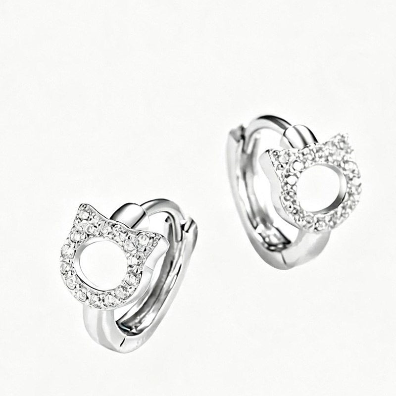 Cat Hoop Earrings